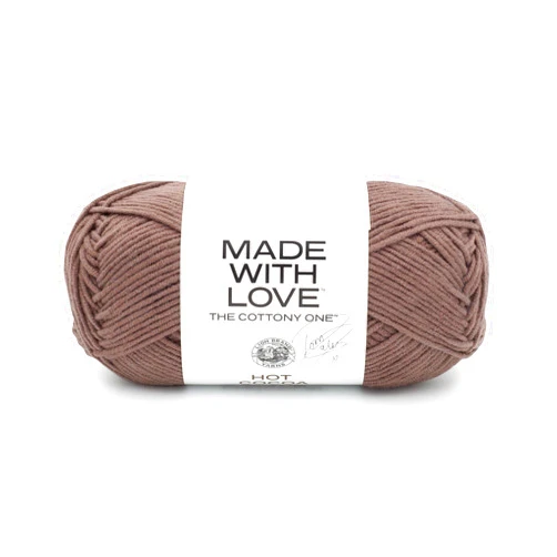 Lion Brand Yarn Tom Daley-The Cottony One Yarn, 1 Pack, Hot Cocoa