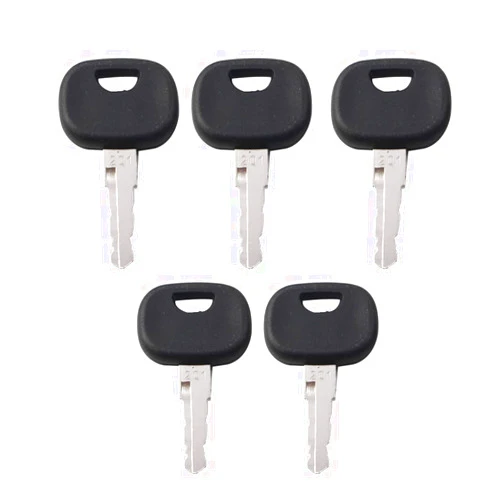 Newsmarts Ignition Starter Switch Key Part Number 3643912 201, 5PCS Ignition Key Replacement For Takeuchi Wheel Loader TW65 TW80 TW 65 80