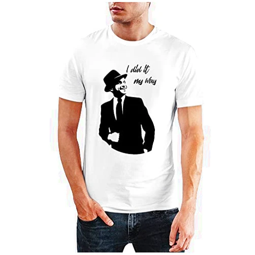 Boring Dog Frank Sinatra T-Shirt I Did It My Way Design Tee Short Sleeve Unisex Shirt