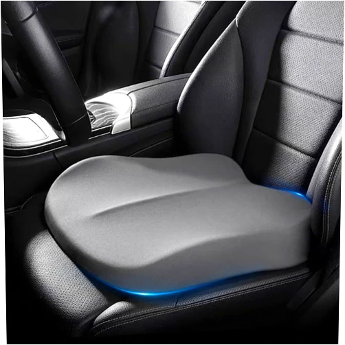 KAYBTNT Car Seat Cushions for Driving, Comfort Memory Foam Wedge Driver Seat Cushion, Adult Booster Cushion, Adult Booster Seat for Car, Height 3.9 inch, for Car, Truck, Long Trips,Gray