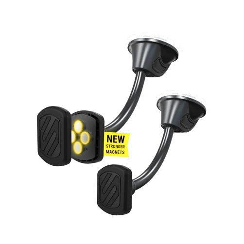 Scosche MXWDL Extra Strong MagicMount Magnetic Car Dashboard/Windshield Phone Holder with Extra Strength Magnet and Thicker Metal Plate for Max Hold, Cell Phone Mount for All Smartphones, Pack of 2