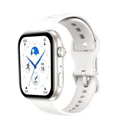 Honor Choice Watch 2i, Bluetooth Calling Smart Watch, 1.85 Inch AMOLED, 14 Days of Battery Life, Spo2, 1ATM, IP68, Compatible with Android and iOS,White