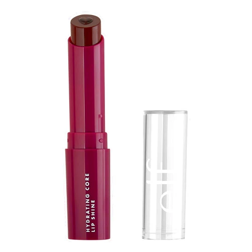 e.l.f. Hydrating Core Lip Shine, Conditioning & Nourishing Lip Balm, Sheer Color Tinted Chapstick, Ecstatic, 0.09 Oz