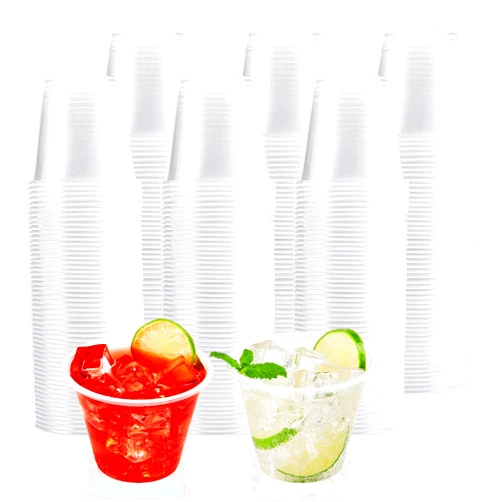 Lilymicky 600 Pack 9 oz Plastic Cups, Disposable Clear PLastic Cups, 9 Ounce Party Cups for Halloween Parties, Thanksgiving, Christmas Party