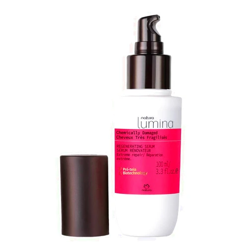 Natura - Lumina Hair Regenerating Serum – for Chemically Damaged Hair, UV & Heat Protection – Vegan, Repair & Seal Split Ends – 100 ml / 3.3 fl oz