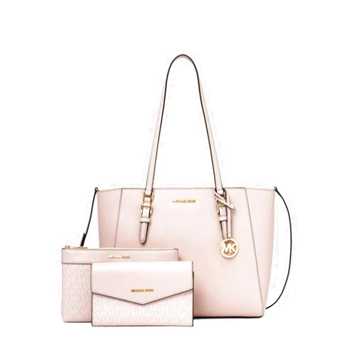 Michael Kors Charlotte Large 3-in-1 Tote Crossbody Handbag Leather