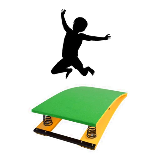 HTRY Adult Spring Springboard With Built-in Thick Springs, High-quality Wooden Boards, Felt, Takeoff Elastic Board, Somersault Booster, Suitable For Gyms, Sports Club(Size:Four60*120*26cm,Color:green)