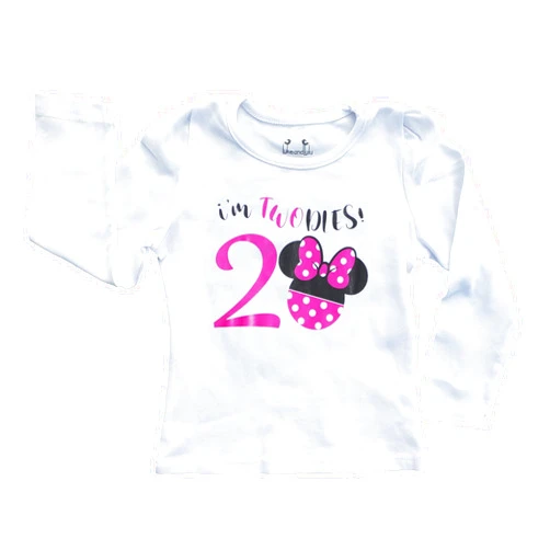 Luke and Lulu Birthday Girl Shirt – 2nd Birthday Outfit Girl – Toddler & Kids 2 Year Old Outfit – Cute Ears & Bow Design