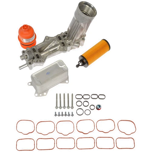 Dorman 926-959 Patented Upgraded Aluminum Engine Oil Filter Housing with Oil Cooler and Filter Compatible with Select Models (OE FIX)