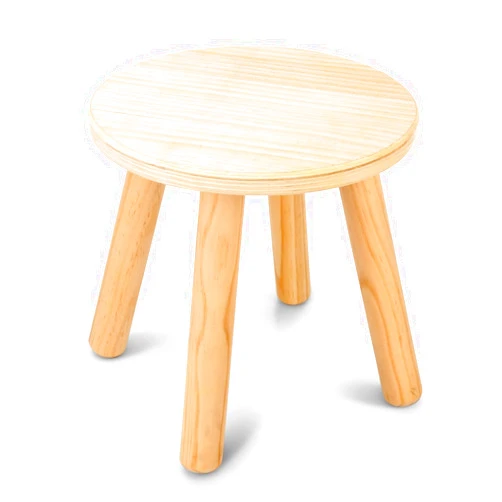 Wingyz Wooden Step Stools for Kids, 10 Inch Solid Kids Chairs Perfect Matched Sensory Table, Multi-Purpose Children Sitting Stool for Playroom Bathroom (Natural, 1 Pack)