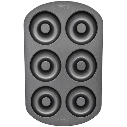 Wilton 6-Cavity Doughnut Baking Pan, Makes Individual Full-Sized 3 3/4