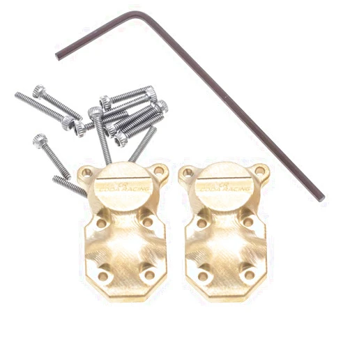 CODA RACING Brass Diff Cover Front&Rear for AXIAL SCX24 Deadbolt C10 Gladiator Brocon Upgrades 1/24 RC Crawler Car