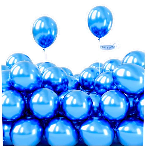 PartyWoo Metallic Blue Balloons, 50 pcs 5 Inch Blue Metallic Balloons, Metallic Balloons for Balloon Garland or Balloon Arch as Party Decorations, Birthday Decorations, Wedding Decorations, Blue-G106