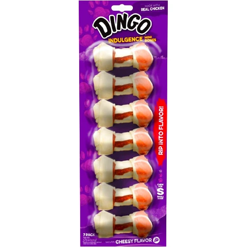 Dingo Indulgence Cheese Mini Bones, 7 Count
