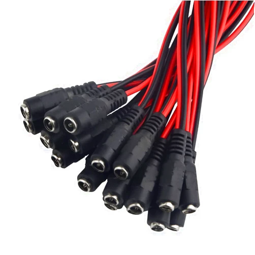 WMYCONGCONG 20 PCS DC Power Pigtail Cable Female Connector 2.1x5.5mm for CCTV Security Camera and Lighting Power