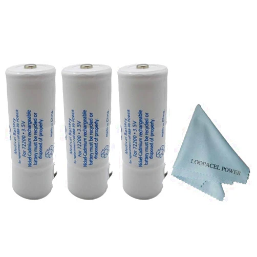 Titon 3 Titon 72200 Replacement Battery for Welch Allyn 72200 3.5 Volt with Loopacell Cloth