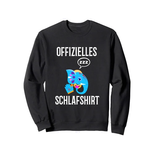 Schlafanzug Geschenkidee Langschläfer Morgenmuffel Official Cute Elephant Pyjamas Gift Sweatshirt