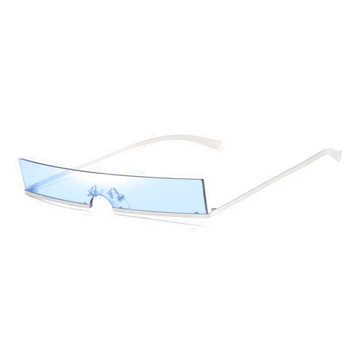 Armear Semi Rimless Rectangle Sunglasses Trendy Small Candy Colored Lens