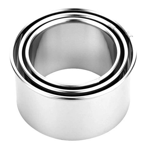 ZDHSOY Cookie Cutters - Biscuit Cutters/Stainless Steel Dumpling Cutters/Cake Pastry Cutters/Cake Cookie Scone Cutters Molds stamps for Cooking Baking (3Pcs, Round Edge)