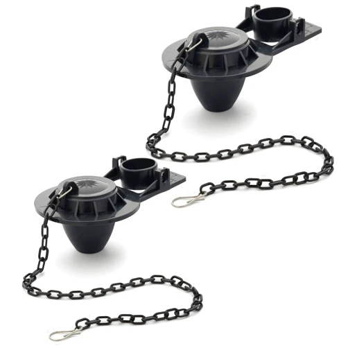 Qualihome Universal 2-Inch Toilet Flapper Replacement with Durable Toilet Flapper Chain - Toilet Tank Flapper Fits Most 2-Inch Toilet Flush Valves - Easy to Install (2 Pack)