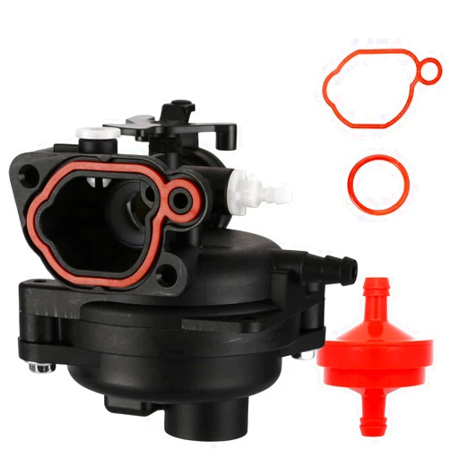 Thouyadyeh 594058 Carburetor For B & S Lawnmower 593261 590556 591109 591160 591979 799583 595656 798674 & 298090S Fuel Filter 150 Micron