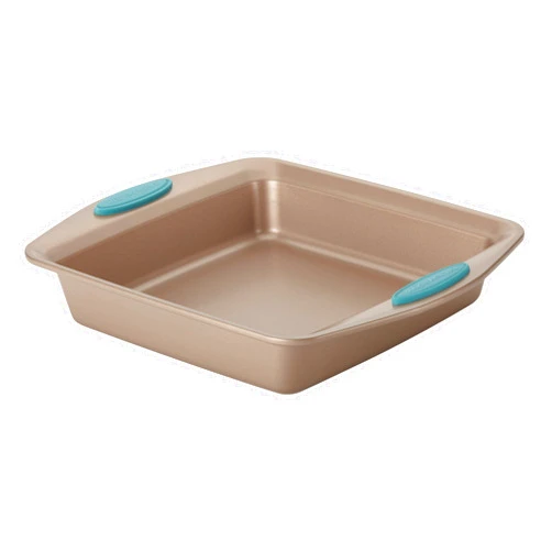 Rachael Ray Cucina Nonstick Baking Pan / Nonstick Cake Pan, Square - 9 Inch, Brown