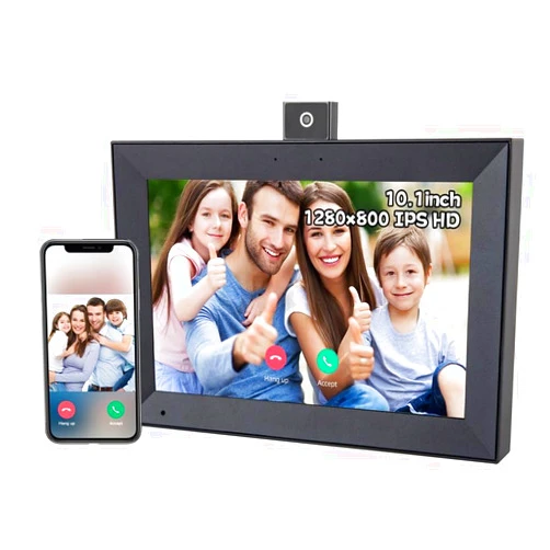 Chicbuy 10.1 Inch WiFi Digital Photo Frame, IPS HD Display, Touch Screen, 16GB Storage, Auto-Rotate, Video Call, AiMOR APP for Easy Photo Sharing
