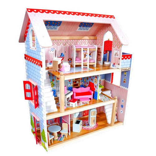 KidKraft Chelsea Doll Cottage Wooden Dollhouse with 16 Accessories, Working Shutters, for 5-Inch Dolls