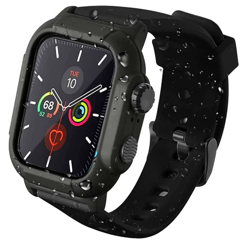 PEIYUI Pro 45mm Apple Watch Series 9 Series 8 Series 7 Waterproof Case, Apple Watch Shockproof and Dustproof Case for Series 9/8/7 Rugged Protective Case (Black, 45MM)