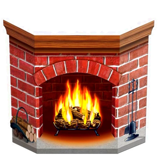 Beistle Brick Fireplace Stand-Up Party Accessory (1 count) (1/Pkg)