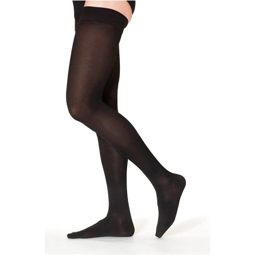 SIGVARIS Men’s Essential Cotton 230 Closed Toe Thigh-Highs w/Grip Top 30-40mmHg