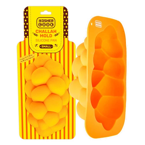 The Kosher Cook Silicone Braided Challah Mold - Small - Braided Oval Challah Pan - Challah Bread Baking Mold - No Shaping Required
