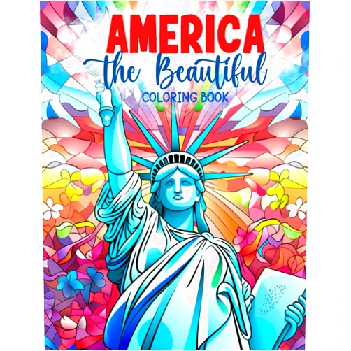 By AngelFace Press (Author) America the Beautiful Coloring Book: A Patriotic Collection of American Landscapes / Images of United States Landmarks & Symbols such as Statue of ... Bridge & more / Great for Kids, Teens, Adults