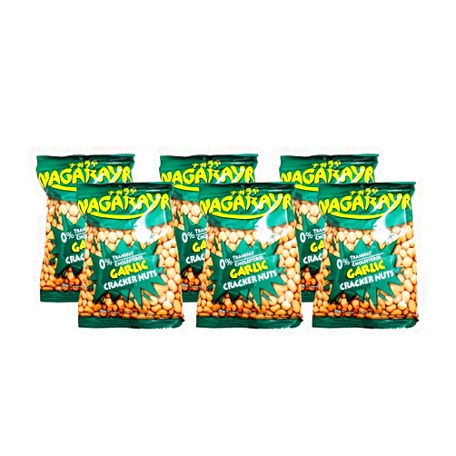 nagaraya cracker nuts (garlic flavor) - 5.6oz [6 units] (731126104166)