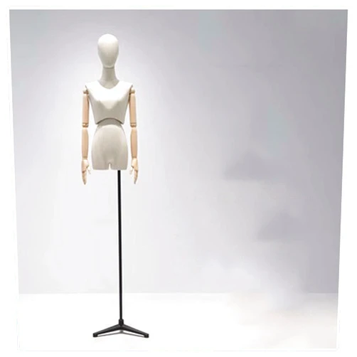 CRUSIO Mannequin Body Female for:Stores Clothing Display Adjustable Mannequin Body with Black/Silver/Gold Metal Base (Size : K)