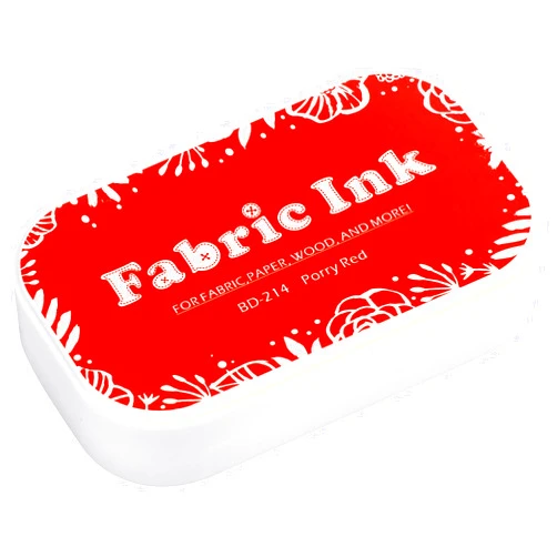 Fstaor Large Red Ink Pads for Rubber Stamps, 3.7x2.2 inch Stamp Pads Permanent for Fabric Paper Wood
