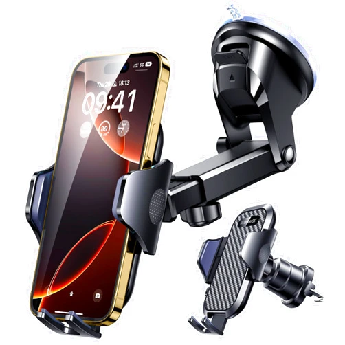 VANMASS 2025 Ultimate 85+LBS Strongest Suction & Clip True Military-Grade Phone Holders for Your Car Dashboard Windshield Vent Mount Truck Cradle Accessories for iPhone 16 15 Pro Max 14 13 Android