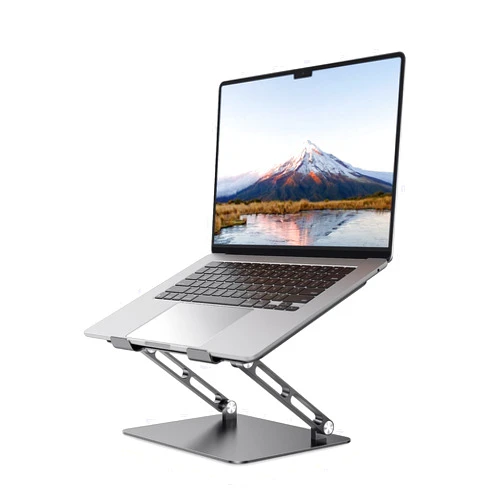JOIOT Adjustable Laptop Stand Ergonomic Computer Riser Aluminum Laptop Stand for Desk Portable Notebook Stand Laptop Riser Holder Compatible with 10-17.3’’ Laptops Tablets,Black