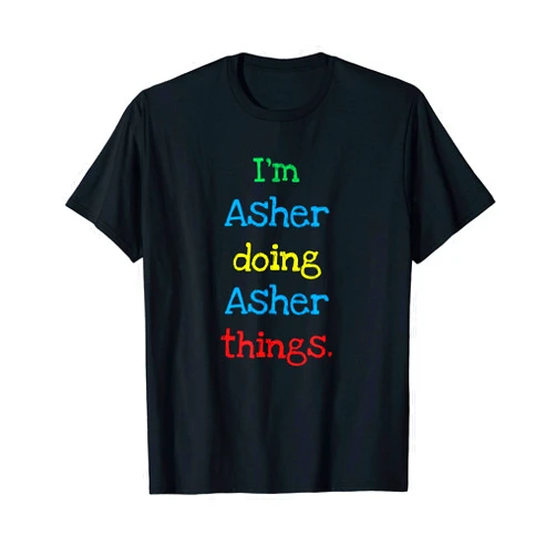 Kids Clothes Co Asher Cute Personalized Text Kid's Gift For Boys T-Shirt