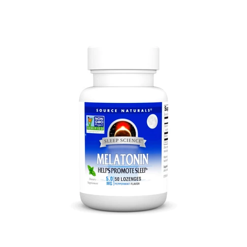 Source Naturals Melatonin 5 mg - 50 Peppermint Flavored Lozenges