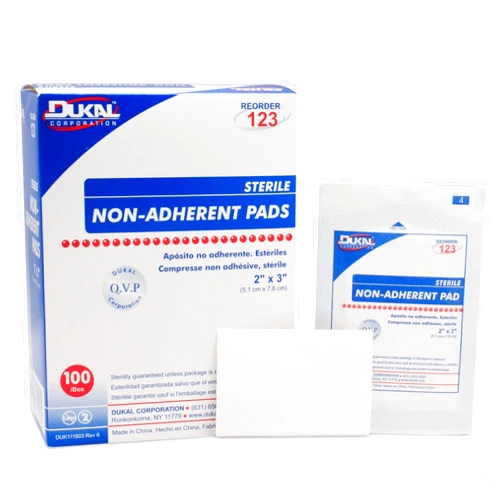 Dukal DUK 123 Non-Adherent Dressing Pad, Sterile, 2