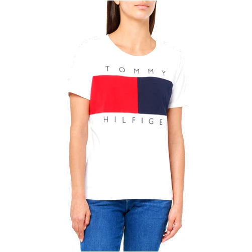 Tommy Hilfiger Women's Classic Short Sleeve Crew Neck Logo T-Shirt