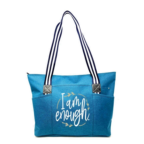 Brooke & Jess Designs Large Zippered Inspirational Tote Bags for Women - Christian Gift Ideas