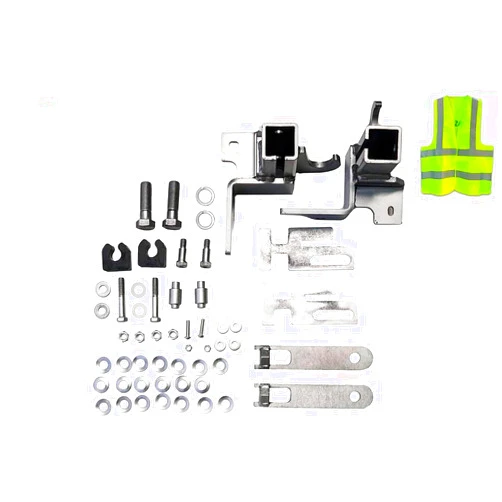 KOZAK Bumper Deer Moose Brush Guard Brackets Mounting Hardware Set Compatible with Volvo VNL 2018 and Newer - Truck Accessories - Plus Logo Emblem with Stripe and Vest Included