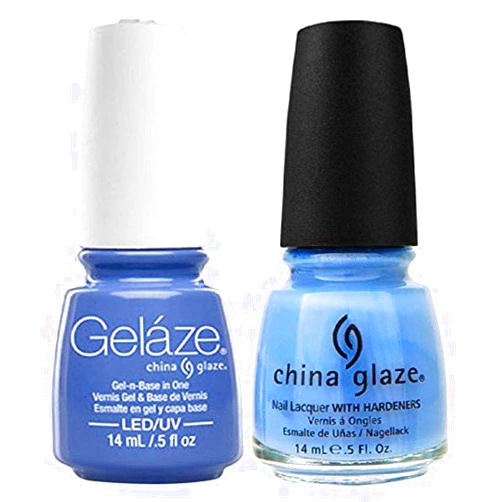 China Glaze Gelaze Tips and Toes Nail Polish, Secret Peri-Wink-Le, 2 Count