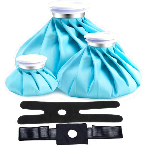 Ohuhu Ice Pack for Injuries Reusable: Ohuhu 3 Packs Ice Cold Packs with 2 Wrap Ice Bag Hot Water Hot & Cold Therapy Pain Relief for Knee Leg Injury No-Leak Waterproof Ice Bags 3 Sizes 6