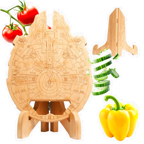 GUTE Falcon Cutting Board Set – Lightweight, Durable Kitchen Boards Inspired by Star Wars | Sleek Millennium Falcon Design for Cooking, Meal Prep & Chopping | Non-Porous, Easy to Clean