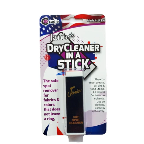 Cadie JANIE Dry Cleaner In A Stick,Dry Spot Cleaner,Stain Remover - Absorbs Most Grease,Oil,Dirt,& Food Stains.Use On Clothing,Carpet & Upholstery. (1 Pack)