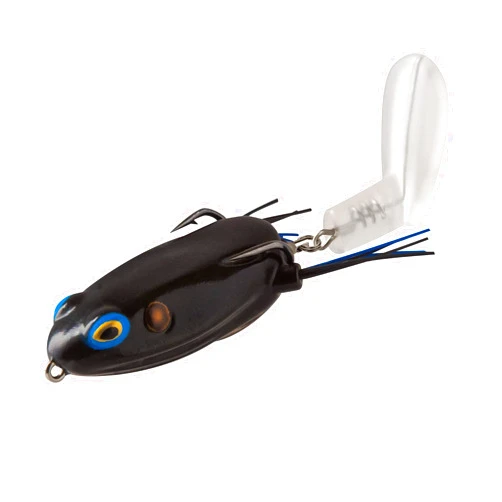 Booyah Toad Runner Jr Topwater Bass Fishing Hollow Body Frog Lure with Weedless Hooks