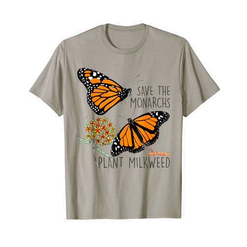 Slimmmeeeeyyyyygirl Save Thes Monarchs Plant Somes Milkweed Butterfly T-Shirt